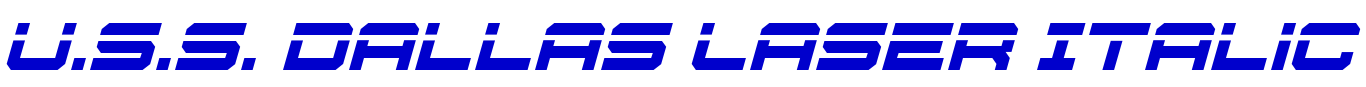 U.S.S. Dallas Laser Italic police de caractère